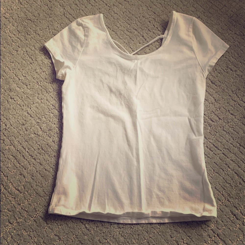 Open back cropped tee